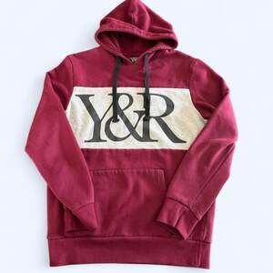 Young & Reckless Colorblock Hoodie Burgandy Size M